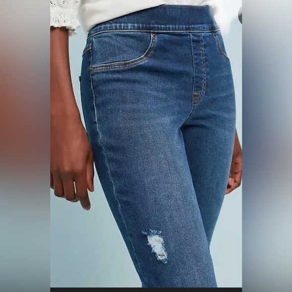 SPANX Denim - SPANX Women's Medium Wash distressed Ankle‎ Skinny Jeans jeggings size Small new